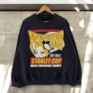 Pittsburgh Penguins Hockey NHL Sweatshirt Retro Style Men Women